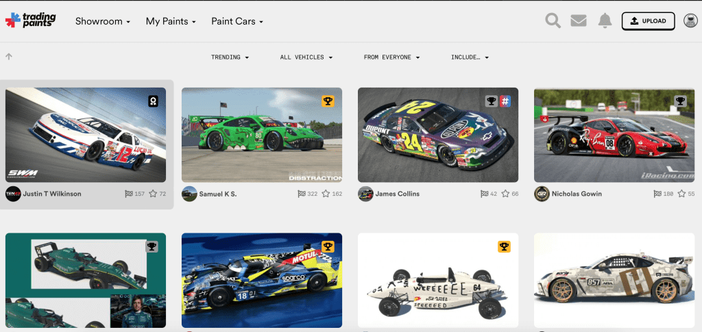 trading paints custom livery in iracing