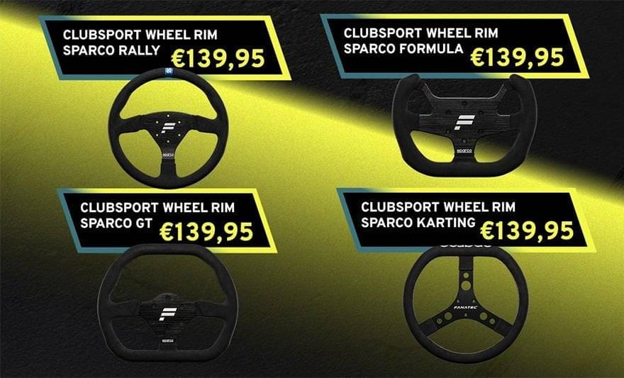 new fanatec sparco steering wheels